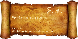 Perlstein Anett névjegykártya